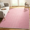 thumbnail image 1 of SAFAVIEH Montauk Siomha Chevron Cotton Area Rug, Red/Ivory, 3' x 5', 1 of 7