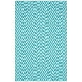 thumbnail image 1 of SAFAVIEH Montauk Siomha Chevron Cotton Area Rug, Turquoise/Ivory, 4' x 6', 1 of 9
