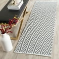 thumbnail image 1 of SAFAVIEH Montauk Siomha Chevron Cotton Runner Rug, Grey/Ivory, 2'3" x 7', 1 of 6