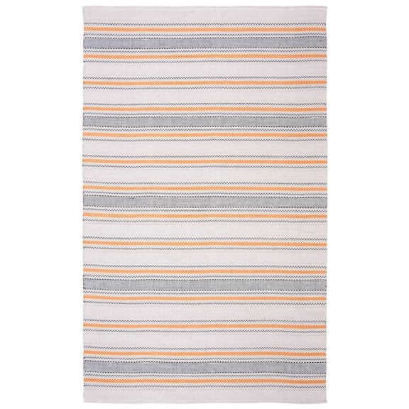 SAFAVIEH Montauk Spots Geometric Cotton Area Rug, Orange/Beige, 3' x 5'