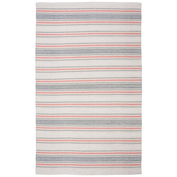 SAFAVIEH Montauk Spots Geometric Cotton Area Rug, Pink/Beige, 3' x 5'