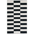 thumbnail image 1 of SAFAVIEH Montauk Tanja Checkered Cotton Area Rug, Black/Ivory, 6' x 6' Square, 1 of 6