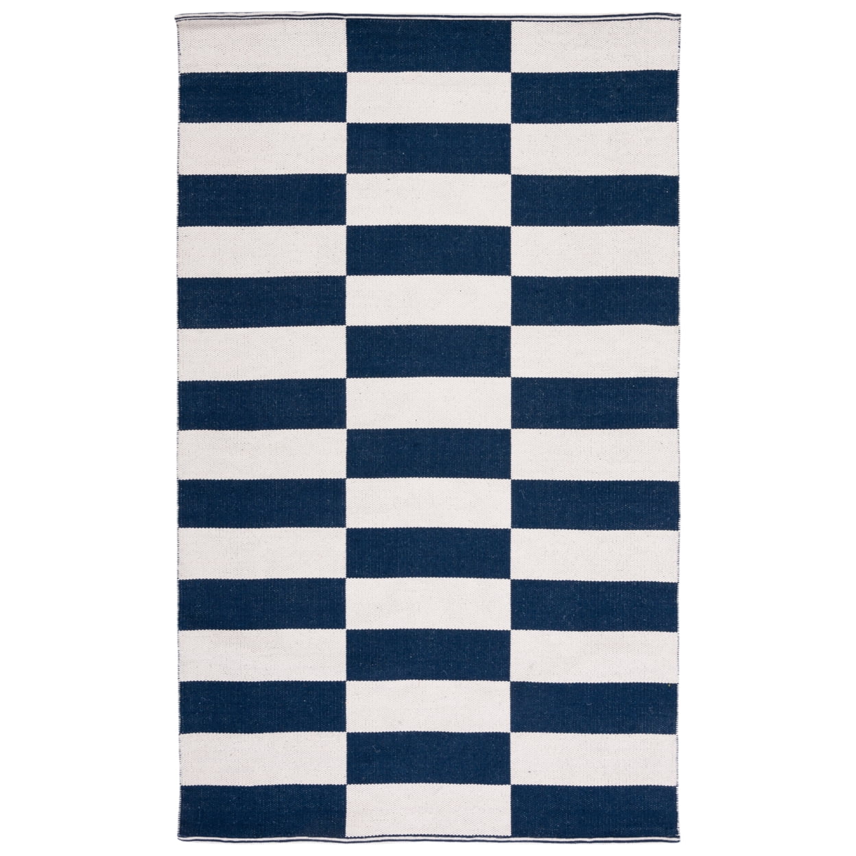 Ivory Cotton 36" Rectangular Flat Woven Handmade Rug