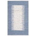 thumbnail image 1 of SAFAVIEH Montauk Tennyson Geometric Cotton Area Rug, Ivory/Dark Blue, 6' x 9', 1 of 8
