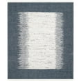thumbnail image 1 of SAFAVIEH Montauk Tennyson Braided Border Cotton Area Rug, Ivory/Navy, 6' x 6' Square, 1 of 8