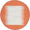 thumbnail image 1 of SAFAVIEH Montauk Tennyson Braided Border Cotton Area Rug, Ivory/Orange, 6' x 6' Round, 1 of 4