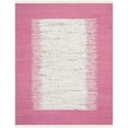 thumbnail image 1 of SAFAVIEH Montauk Tennyson Braided Border Cotton Area Rug, Ivory/Pink, 6' x 6' Round, 1 of 10