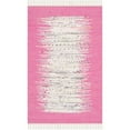thumbnail image 1 of SAFAVIEH Montauk Tennyson Braided Border Cotton Area Rug, Ivory/Pink, 6' x 9', 1 of 10