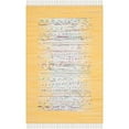 thumbnail image 1 of SAFAVIEH Montauk Tennyson Braided Border Cotton Area Rug, Ivory/Yellow, 4' x 6', 1 of 10