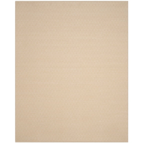 SAFAVIEH Montauk Terrence Geometric Diamond Cotton Area Rug, Ivory/Gold, 6' x 6' Square