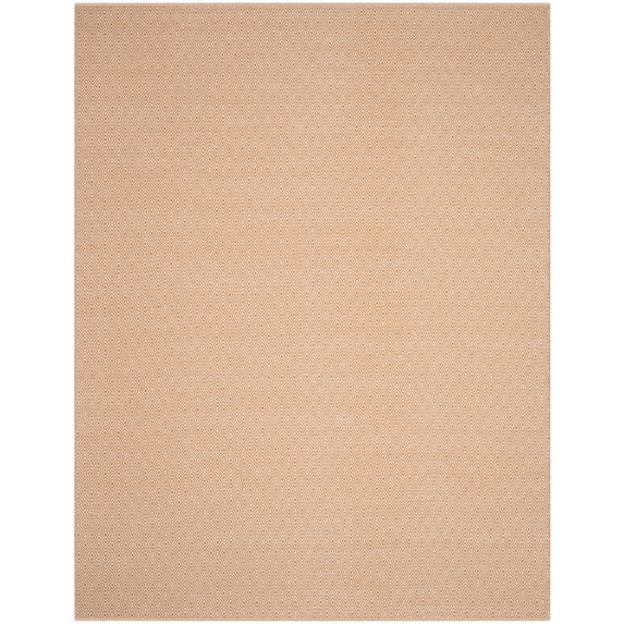 SAFAVIEH Montauk Terrence Geometric Diamond Cotton Area Rug, Ivory/Rust, 4' x 6'