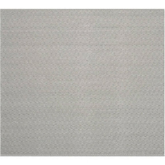 SAFAVIEH Montauk Terrence Geometric Diamond Cotton Runner Rug, Ivory/Grey, 2'3" x 8'