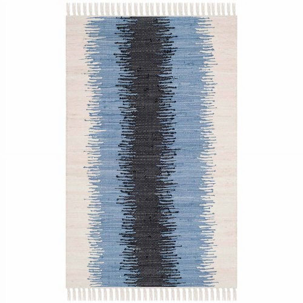 SAFAVIEH Montauk Tiana Abstract Cotton Area Rug, Grey/Black, 2'6" x 4