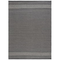 SAFAVIEH Montauk Topher Solid Cotton Area Rug, Black/Ivory, 8' x 10'
