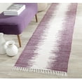 thumbnail image 1 of SAFAVIEH Montauk Twyla Striped Cotton Runner Rug, Purple, 2'3" x 9', 1 of 5