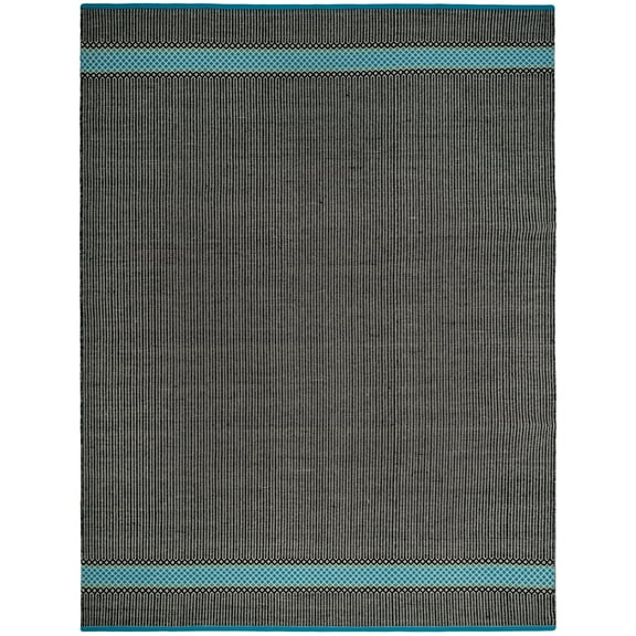 SAFAVIEH Montauk Varina Geometric Cotton Area Rug, Turquoise/Multi, 3' x 5'
