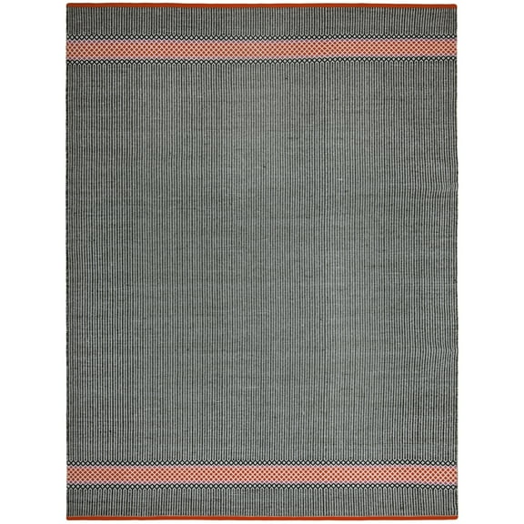 SAFAVIEH Montauk Varina Geometric Striped Cotton Area Rug, Light Pink/Multi, 8' x 10'