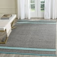 thumbnail image 1 of SAFAVIEH Montauk Varina Geometric Striped Cotton Area Rug, Turquoise/Multi, 4' x 6', 1 of 3