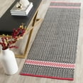 thumbnail image 1 of SAFAVIEH Montauk Varina Geometric Striped Cotton Runner Rug, Light Pink/Multi, 2'3" x 9', 1 of 5