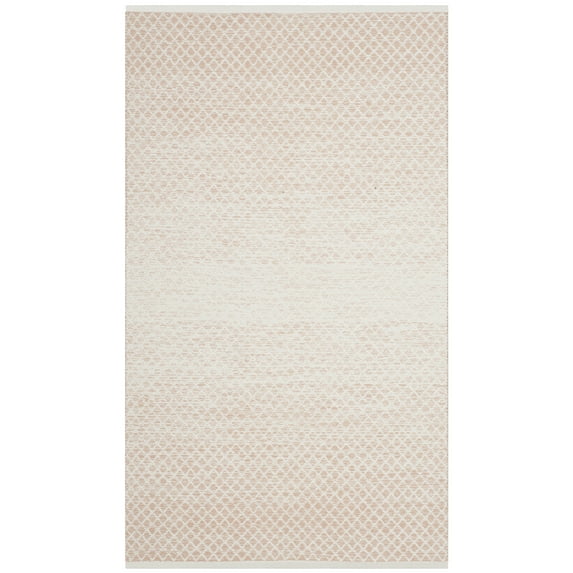 SAFAVIEH Montauk Vaughn Geometric Cotton Area Rug, Beige/Ivory, 2'3" x 4'