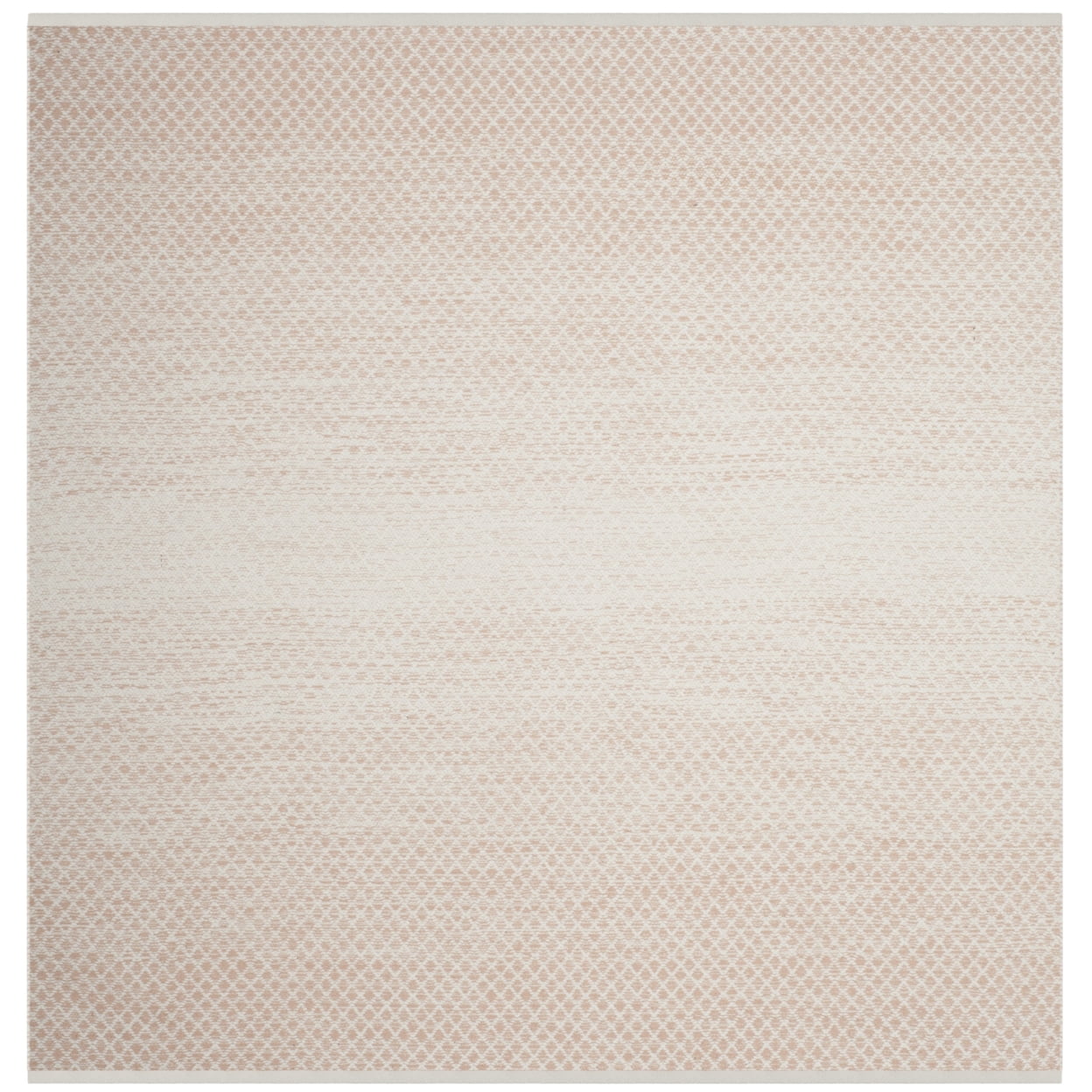SAFAVIEH Montauk Vaughn Geometric Cotton Area Rug, Beige/Ivory, 4' x 4' Square