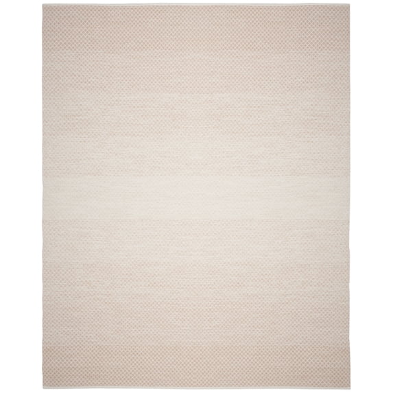 SAFAVIEH Montauk Vaughn Geometric Cotton Area Rug, Beige/Ivory, 9' x 12'