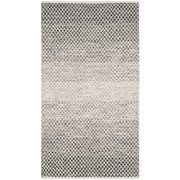 SAFAVIEH Montauk Vaughn Geometric Cotton Area Rug, Black/Ivory, 2'3" x 4'