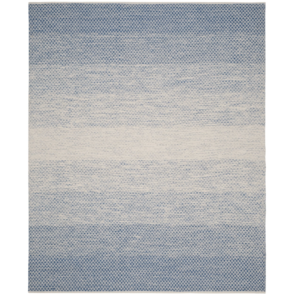 SAFAVIEH Montauk Vaughn Geometric Cotton Area Rug, Blue/Ivory, 11' x 15'