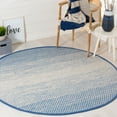 thumbnail image 1 of SAFAVIEH Montauk Vaughn Geometric Cotton Area Rug, Blue/Ivory, 6' x 6' Round, 1 of 5