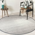 thumbnail image 1 of SAFAVIEH Montauk Vaughn Geometric Cotton Area Rug, Light Grey/Ivory, 6' x 6' Round, 1 of 5