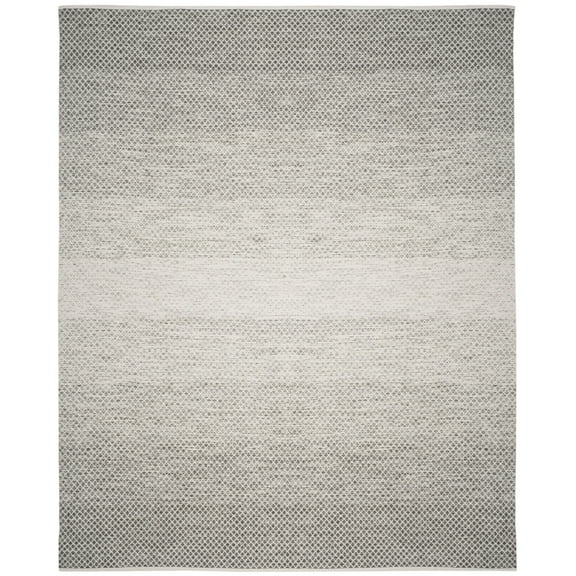 SAFAVIEH Montauk Vaughn Geometric Cotton Area Rug, Light Grey/Ivory, 8' x 10'