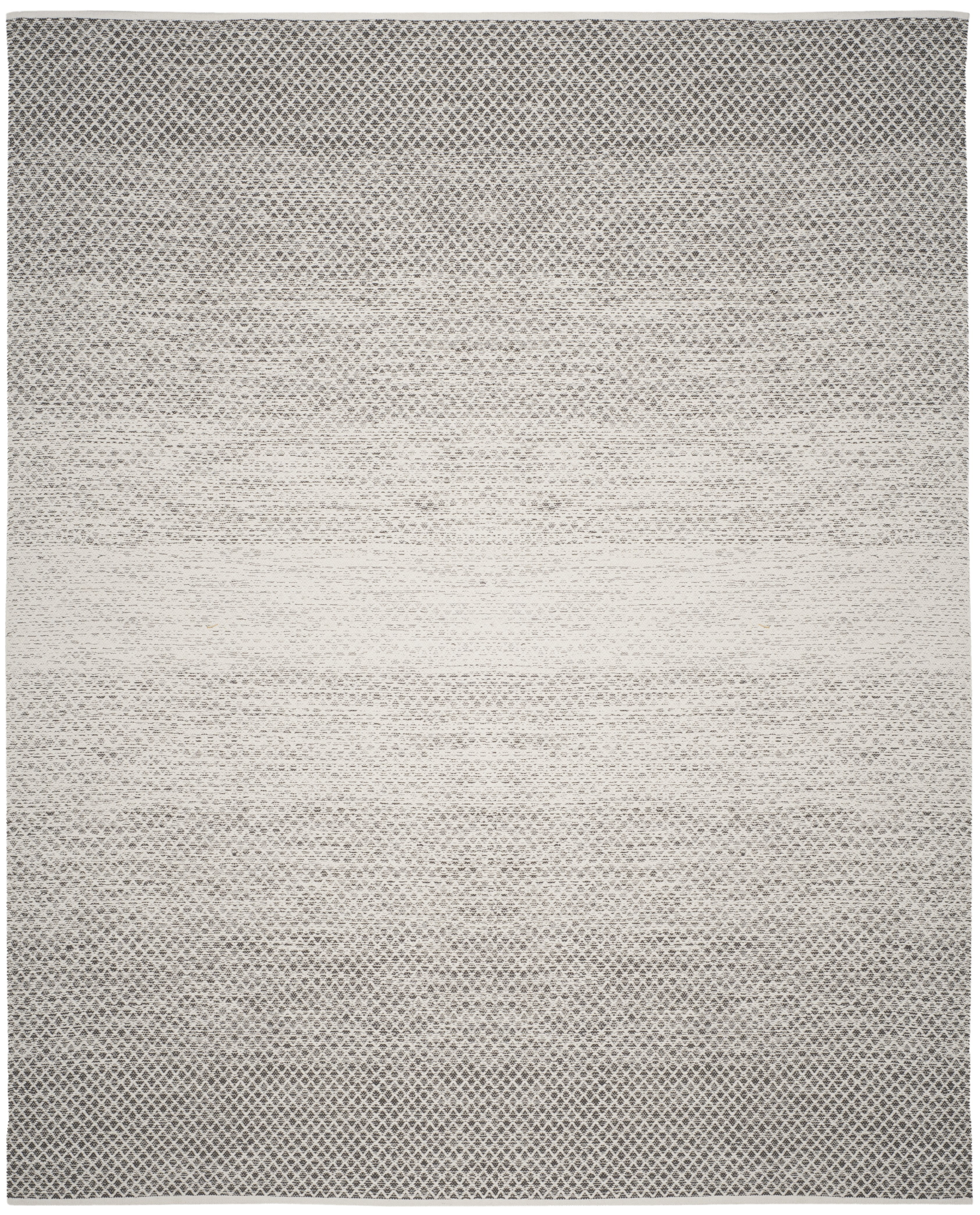 SAFAVIEH Montauk Vaughn Geometric Cotton Area Rug, Light Grey/Ivory, 9' x 12'