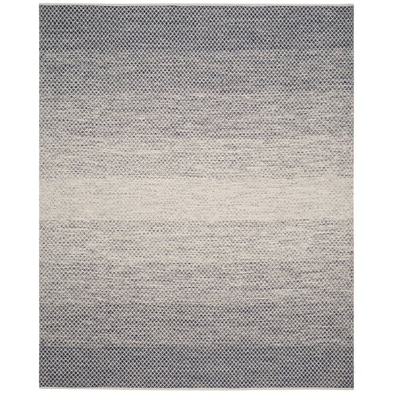 SAFAVIEH Montauk Vaughn Geometric Cotton Area Rug, Navy/Ivory, 10' x 14'