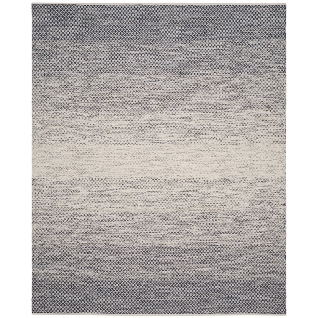 SAFAVIEH Montauk Vaughn Geometric Cotton Area Rug, Navy/Ivory, 11' x 15'