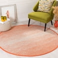 thumbnail image 1 of SAFAVIEH Montauk Vaughn Geometric Cotton Area Rug, Orange/Ivory, 6' x 6' Round, 1 of 6