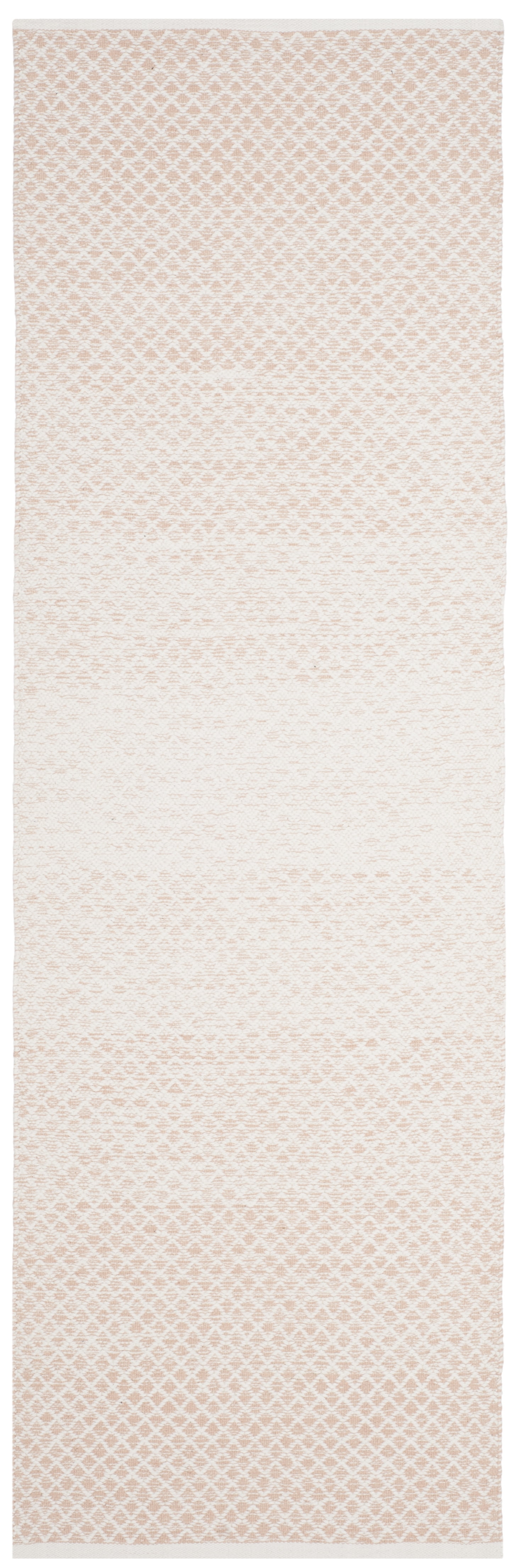 SAFAVIEH Montauk Vaughn Geometric Cotton Runner Rug, Beige/Ivory, 2'3" x 9'