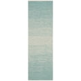 thumbnail image 1 of SAFAVIEH Montauk Vaughn Geometric Cotton Runner Rug, Turquoise/Ivory, 2'3" x 11', 1 of 6