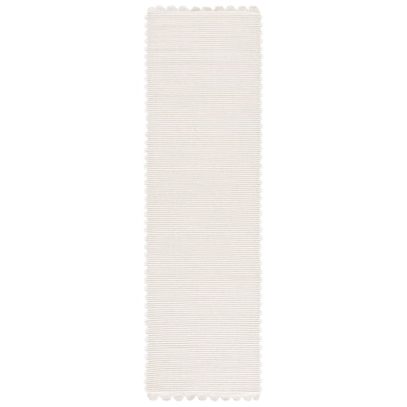 SAFAVIEH Montauk Vinal Striped Runner Rug, Ivory, 2'3" x 8'