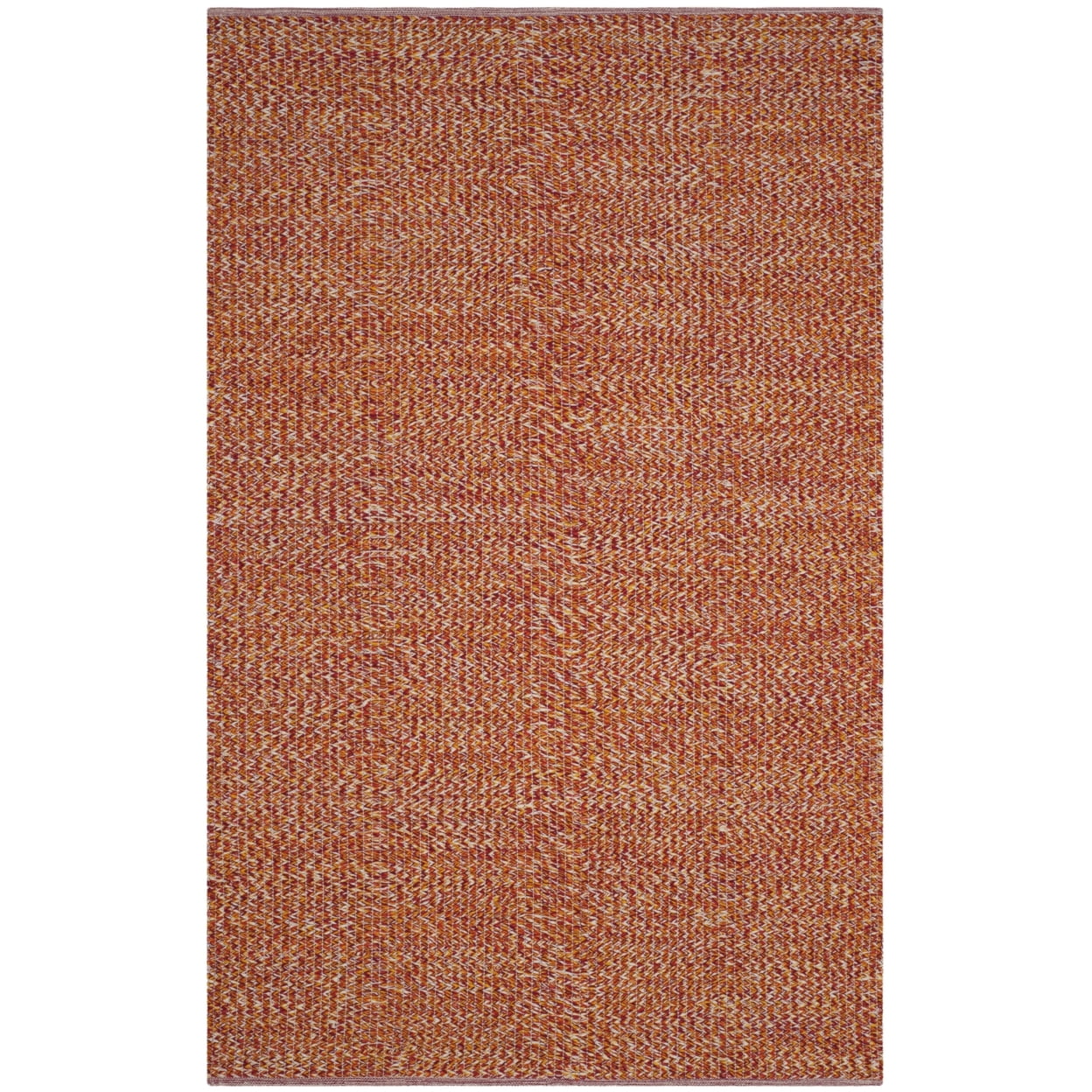 Coastal Charm Orange Multi 3' x 5' Handwoven Cotton Rug