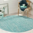 thumbnail image 1 of SAFAVIEH Montauk Zelma Braided Cotton Area Rug, Turquoise/Multi, 6' x 6' Round, 1 of 7