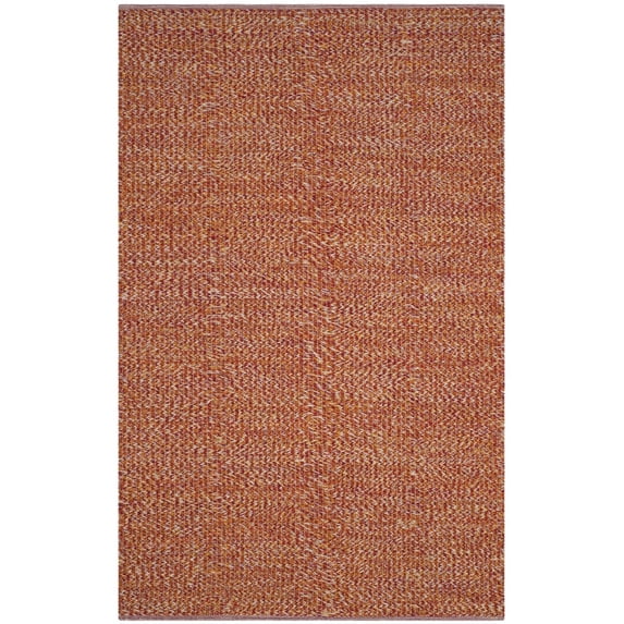 SAFAVIEH Montauk Zelma Braided Cotton Runner Rug, Orange/Multi, 2'3" x 7'