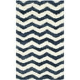 thumbnail image 1 of SAFAVIEH Montreal Caprice Zigzag Stripes Shag Area Rug, Ivory/Blue, 3' x 5', 1 of 11