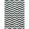 thumbnail image 1 of SAFAVIEH Montreal Caprice Zigzag Stripes Shag Area Rug, Ivory/Blue, 4' x 6', 1 of 11