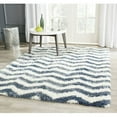 thumbnail image 1 of SAFAVIEH Montreal Caprice Zigzag Stripes Shag Area Rug, Ivory/Blue, 5'3" x 7'6", 1 of 11