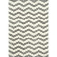thumbnail image 1 of SAFAVIEH Montreal Caprice Zigzag Stripes Shag Area Rug, Ivory/Grey, 5'3" x 7'6", 1 of 8