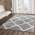 thumbnail image 1 of SAFAVIEH Montreal Cebrail Geometric Diamonds Shag Area Rug, Grey/Ivory, 8'6" x 12', 1 of 10