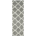 thumbnail image 1 of SAFAVIEH Montreal Cebrail Geometric Diamonds Shag Runner Rug, Grey/Ivory, 2'3" x 9', 1 of 10