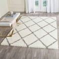 thumbnail image 1 of SAFAVIEH Montreal Lennart Geometric Quatrefoils Shag Area Rug, Ivory/Grey, 8' x 10', 1 of 10
