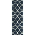 thumbnail image 1 of SAFAVIEH Montreal Lennart Geometric Quatrefoils Shag Runner Rug, Blue/Ivory, 2'3" x 9', 1 of 10