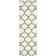 thumbnail image 1 of SAFAVIEH Montreal Lennart Geometric Quatrefoils Shag Runner Rug, Ivory/Grey, 2'3" x 7', 1 of 5